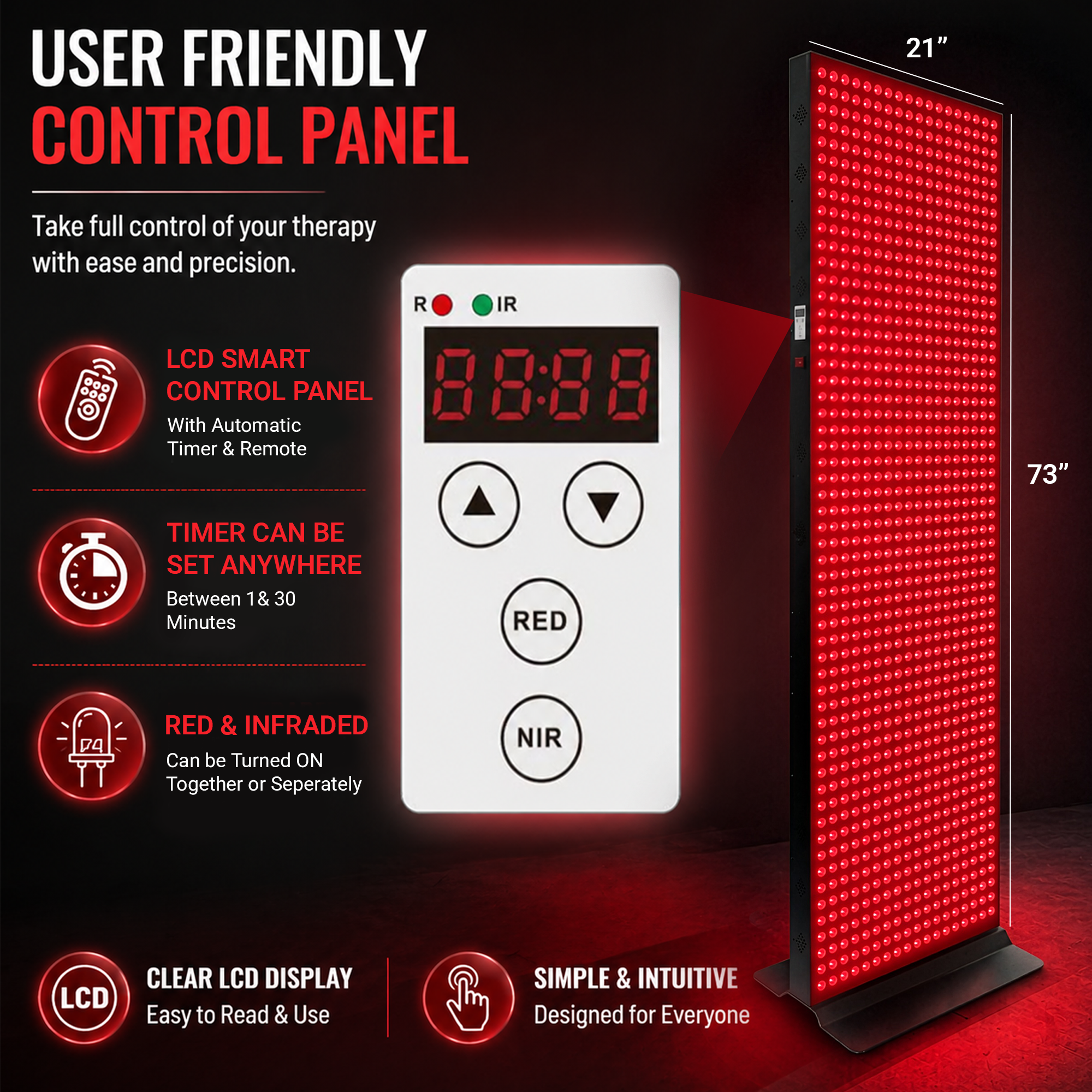 EXESAS    1008 LED, 5040W Dual-Chip, Red Light Therapy Device for Full Body, 4-Wavelengths Infrared LED Panel for Skin, Weight, Pain, Wellness EXESAS