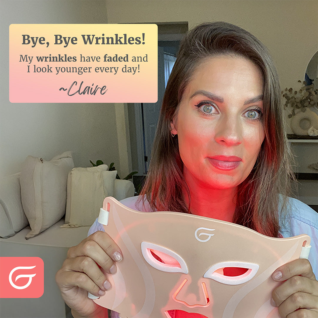 Groomie Hers Hollywood GlowUp™ LED Light Face Mask Deluxe Bundle