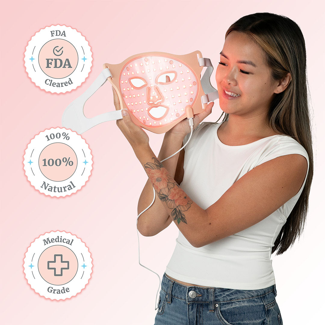 Groomie Hers Hollywood GlowUp™ LED Light Face Mask Deluxe Bundle