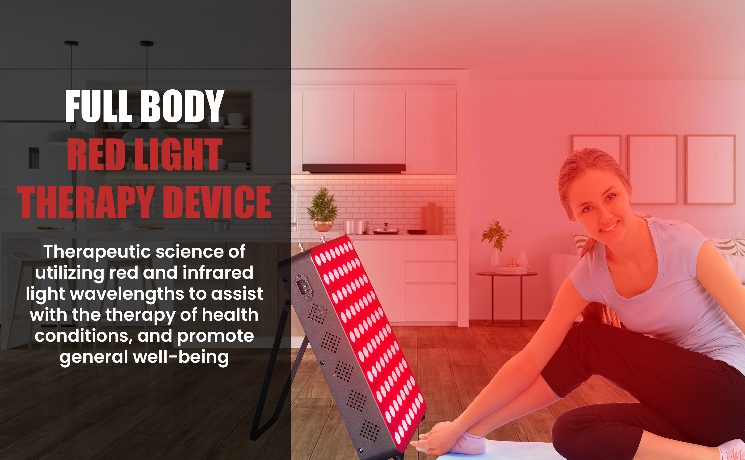 EXESAS 80 LED, 400W Dual-Chip, Red Light Therapy Device for Full Body 660nm & 850nm Infrared LED Panel for Beautiful Skin, Weight & Pain Management EXESAS