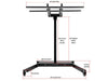 Horizontal/Vertical Powered Automatic Rolling Stand for EXESAS Red Light Therapy Panels, Auto Height Adjustment, (Panel Sold Separately) EXESAS