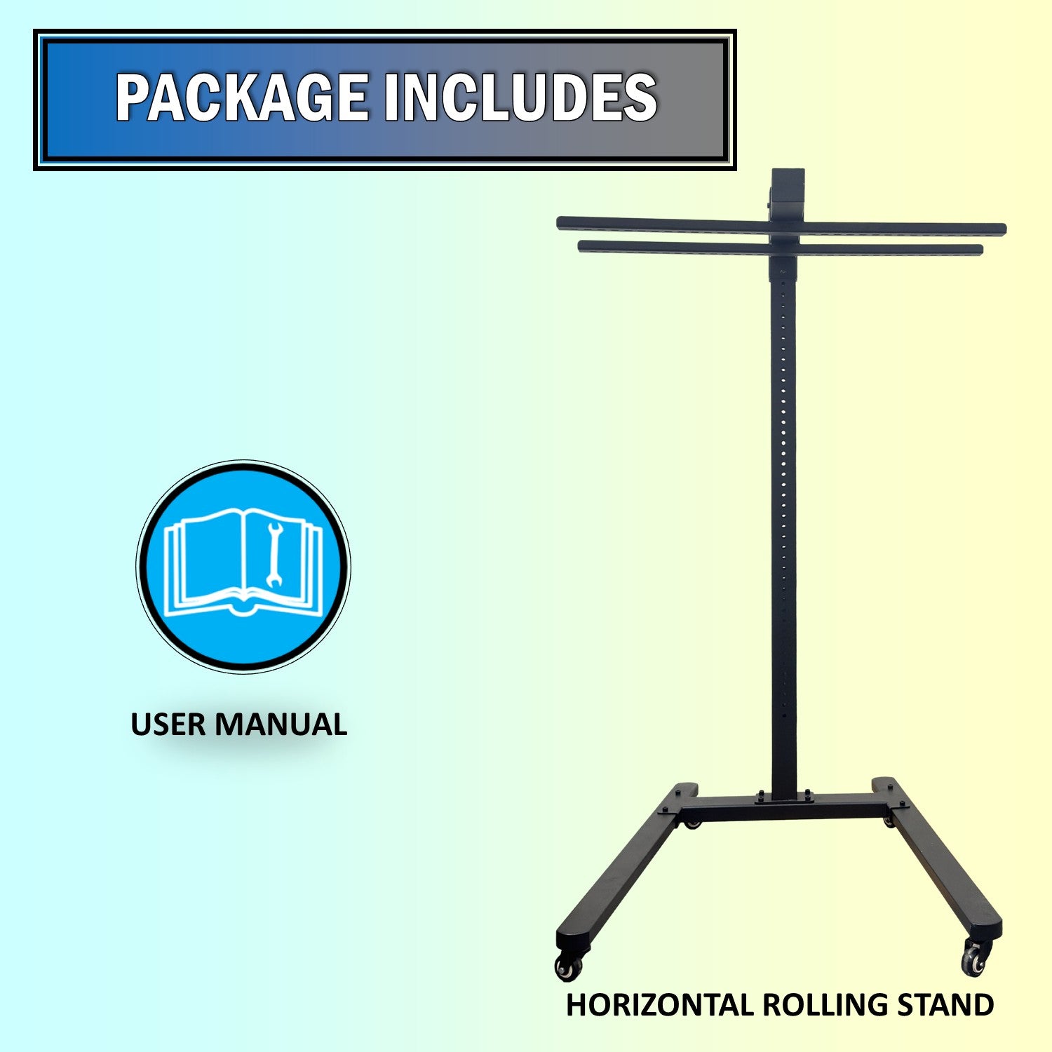 Horizontal  Rolling Stand for EXESAS Red Light Therapy Panels, Compatible only with EXESAS Panels. (Stand Only, Panel Sold Separately) EXESAS