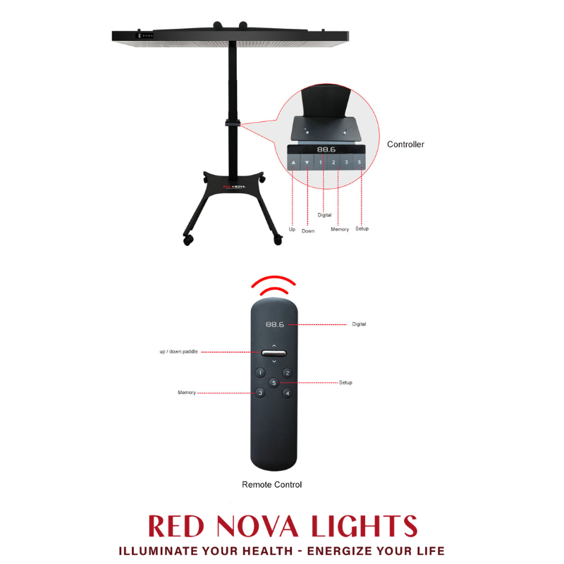 Red Nova Lights Premium Electric Mobile Stand for Red Light Panels