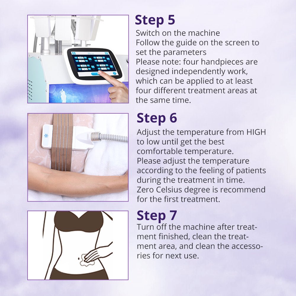 Shape Tactics 4-Pad Cryolipolysis Cold Contouring System Cavitation Machines