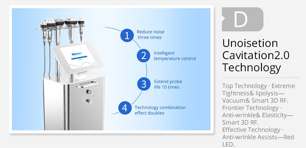 Shape Tactics 5-in-1 Unoisetion Cavitation 2.0 3D Smart Vacuum RF System Cavitation Machines