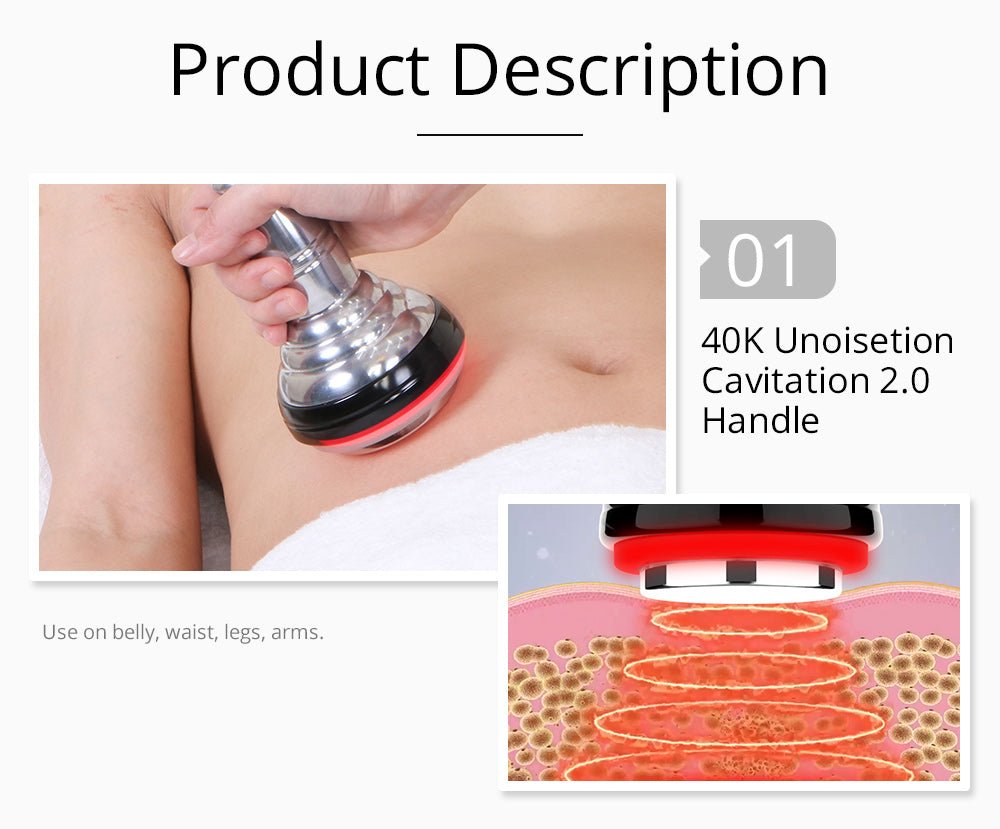 Shape Tactics 5-in-1 Unoisetion Cavitation 2.0 3D Smart Vacuum RF System Cavitation Machines
